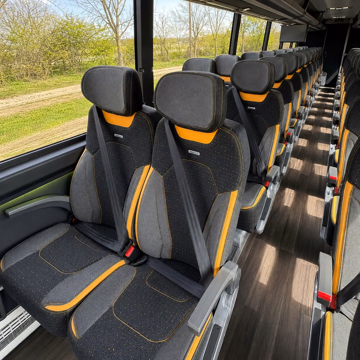 fort worth charter bus interior